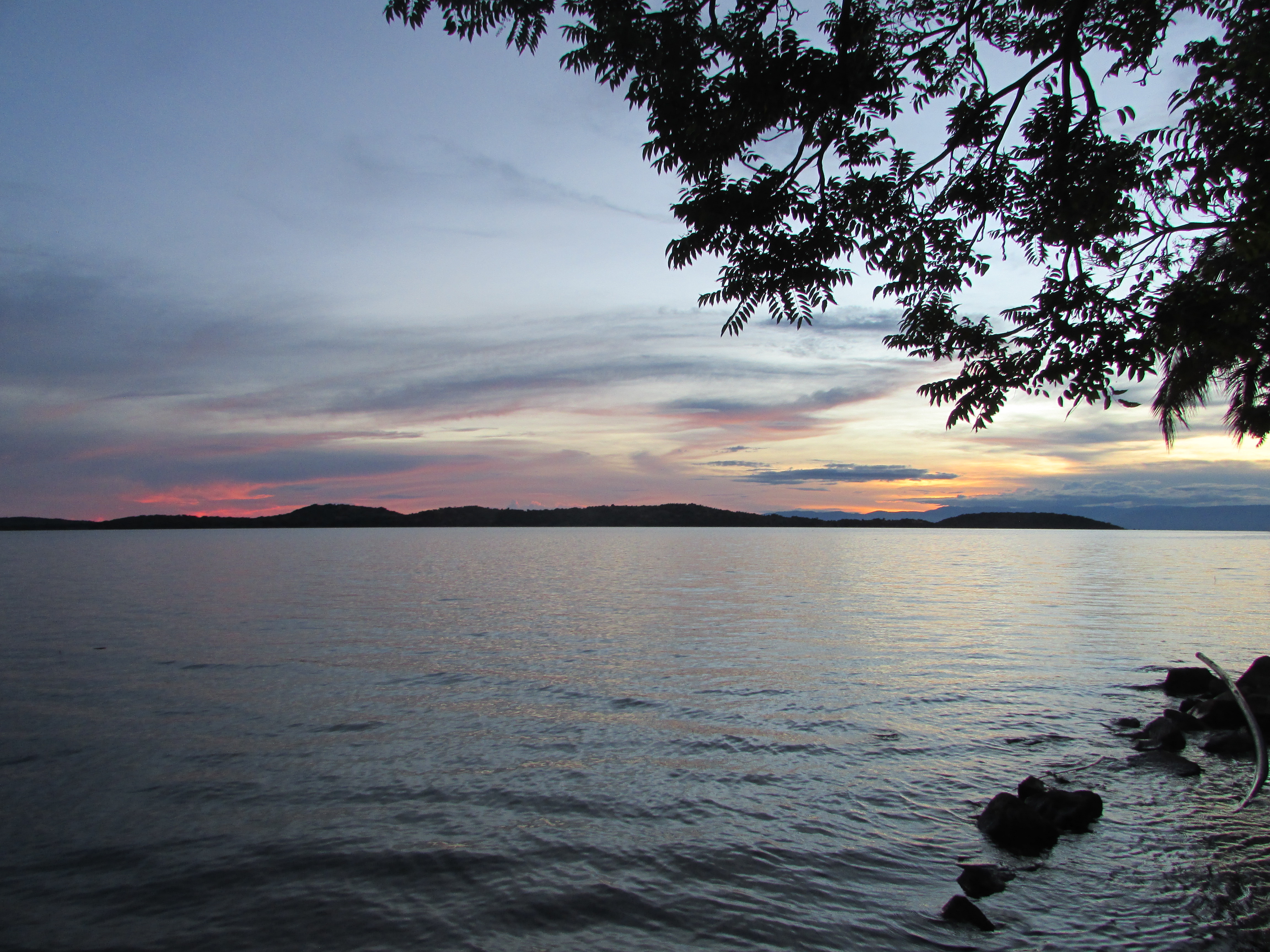 Photograph of a lake at dusk.